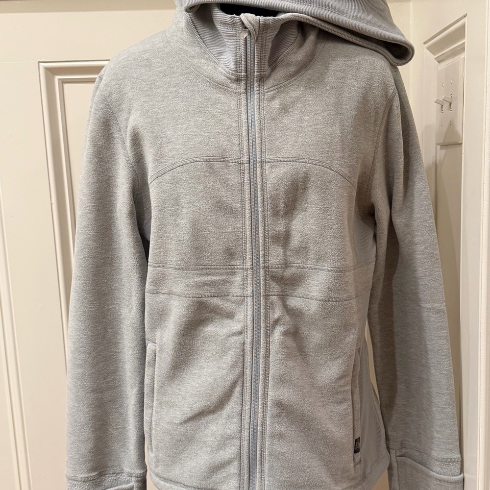 Prana Gray Zip-Up Hoodie Jacket
